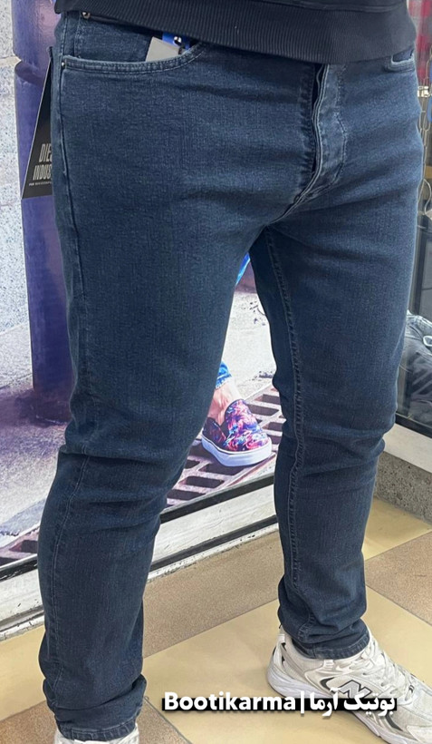 شلوار جین راسته مردانه رنگ آبی سورمه ای تیره اورجینال ترک درجه یک