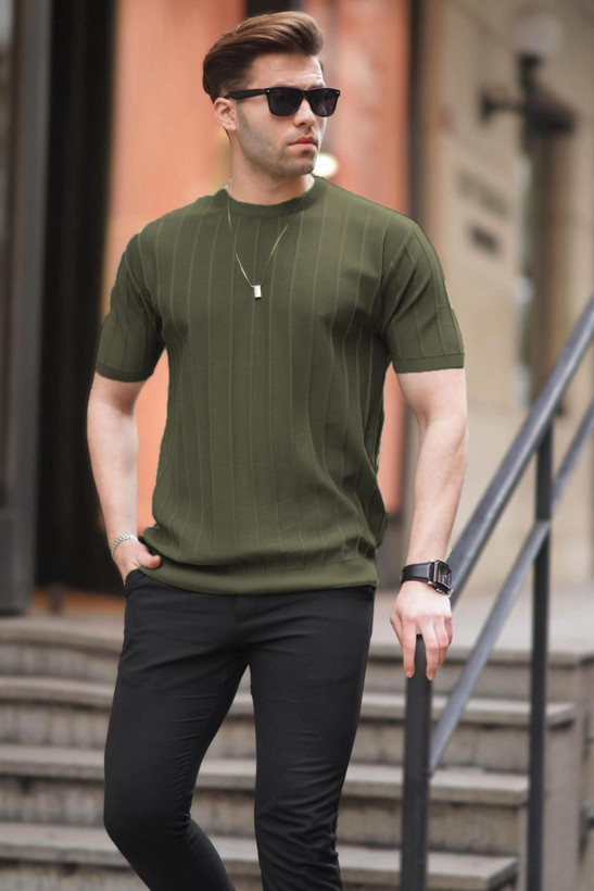 تیشرت کبریتی یقه گرد با جنس و تنخوری بسیار زیبا(ارجینال)-تیشرت مراکشی