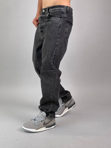 شلوار جین دغالی مردانه مدل نیم بگ اورجینال (ترک) با تنخوری عالی، رنگ ثابت -دوخت شرکت L CON