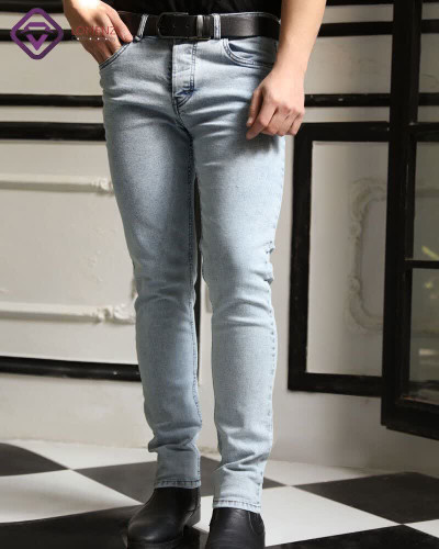 شلوار جین آبی روشن مردانه مدل راسته اورجینال (ترک) با تنخوری عالی، رنگ ثابت -دوخت شرکت L CON