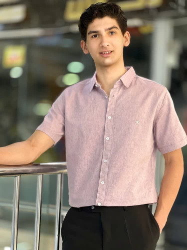 پیراهن تمام نخ اورجینال - دوخت شرکت L CON -آستین کوتاه رنگبندی کامل