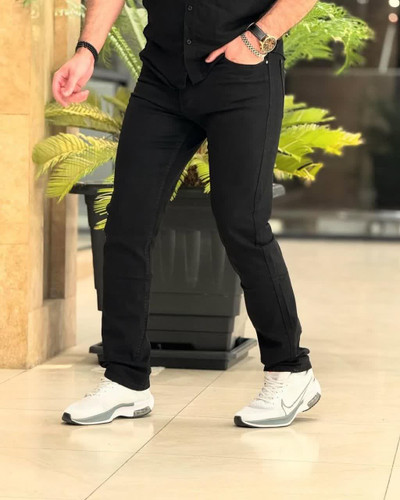 شلوار جین مشکی راسته تولید شرکت Lcon