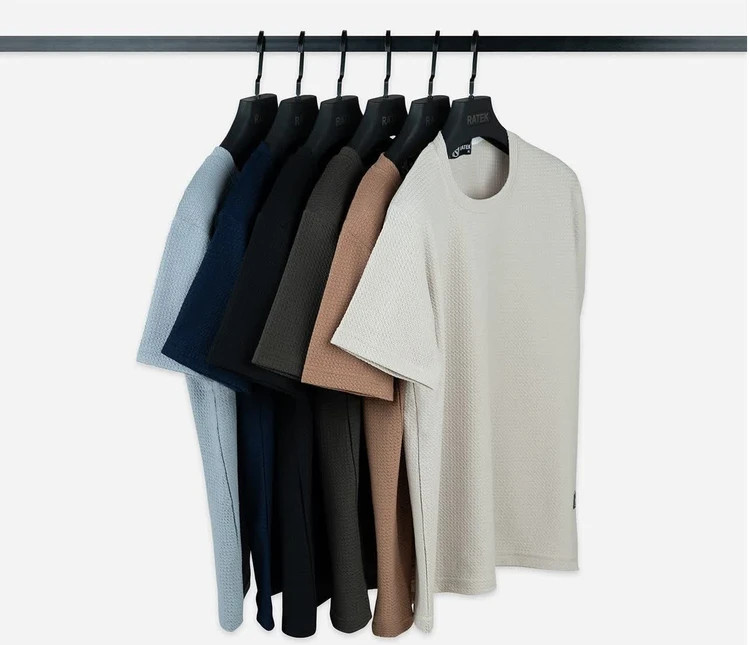 تیشرت مراکشی یقه گرد پارچه ترک طرح بیسکویتی