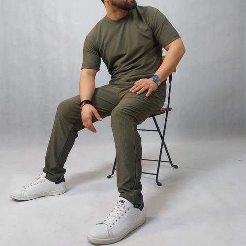 خرید ست تیشرت و شلوار مراکشی یقه گرد خاص