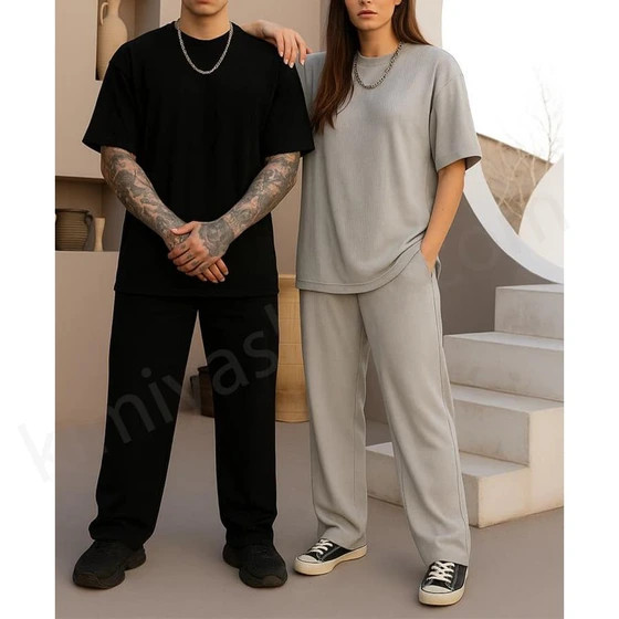 خرید ست تیشرت و شلوار مراکشی یقه گرد خاص