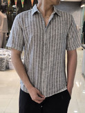 پیراهن کنف پنبه راهراه خنک و باکلاس (سنگشور)