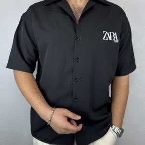 پیراهن مازاراتی مشکی قواره باکسی | خرید پیراهن مازاراتی شیک با سایز M تا 3XL