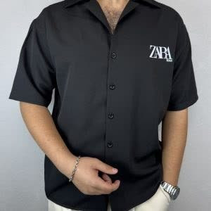 پیراهن مازاراتی مشکی قواره باکسی | خرید پیراهن مازاراتی شیک با سایز M تا 3XL